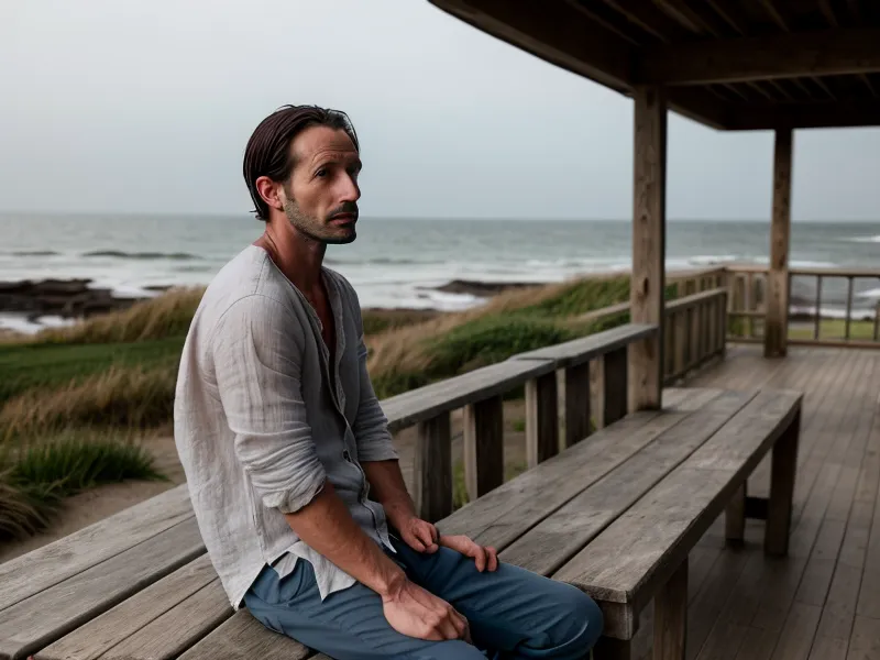 Ciel gris à la plage des Minimes, pause de gestion du stress avant de rentrer
